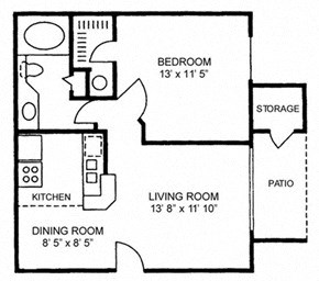 One Bedroom One Bath - Medium